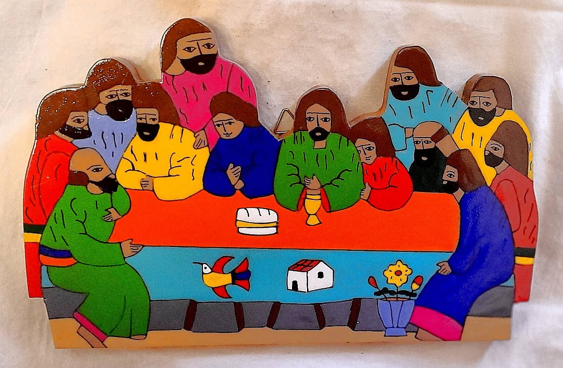 123A Last Supper in outline (9¼" x 6")