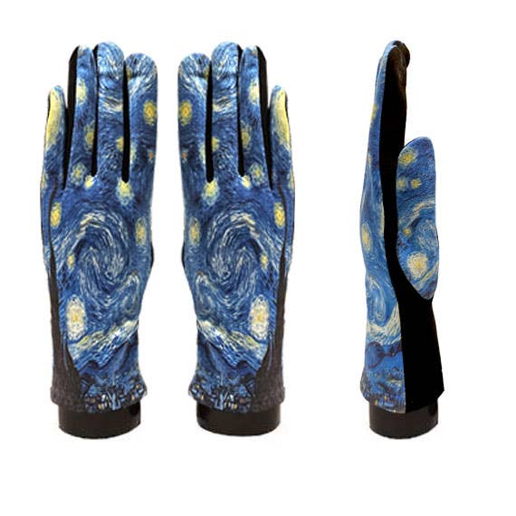 Artist Van Gogh Starry Night Texting Glove