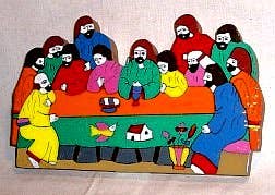 123A Last Supper in outline (9¼" x 6")