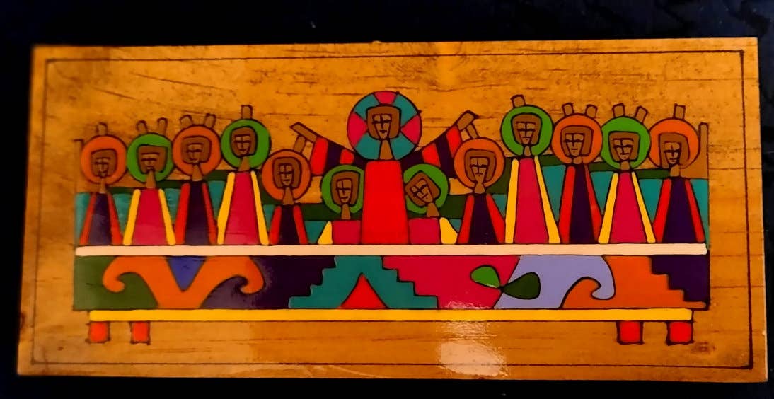 126D  Last Supper scene plaque-Small  (7½" x 3")