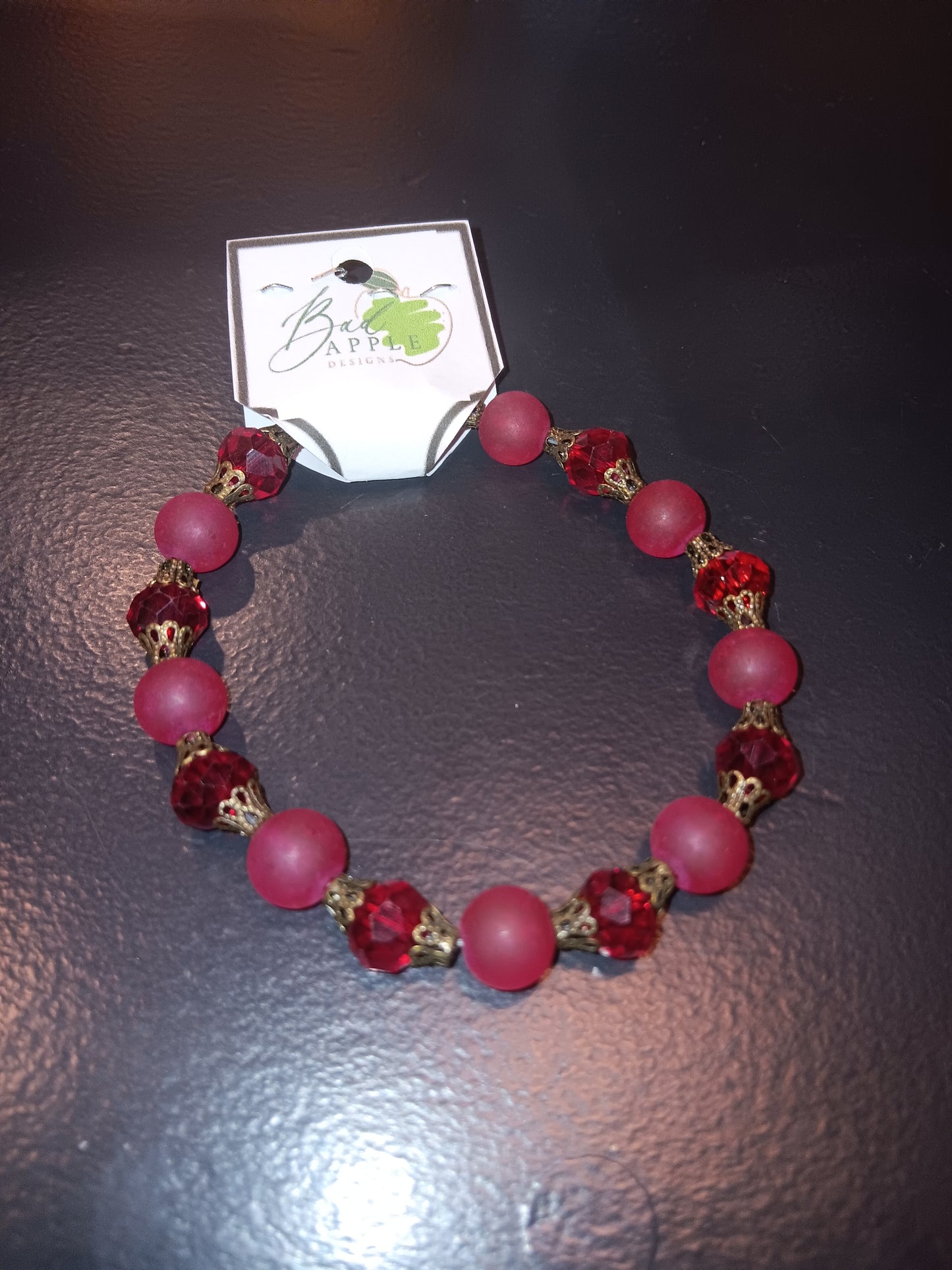Red Frosted Sea Glass, Brass Stretch Bracelet, Brass Strand, Antique, Victorian Fashion, Art Deco, Beach, Gift For Her